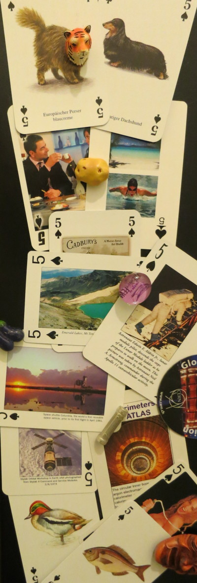 Various fives of spades