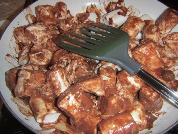 Brown lumpy stuff. Hehe.